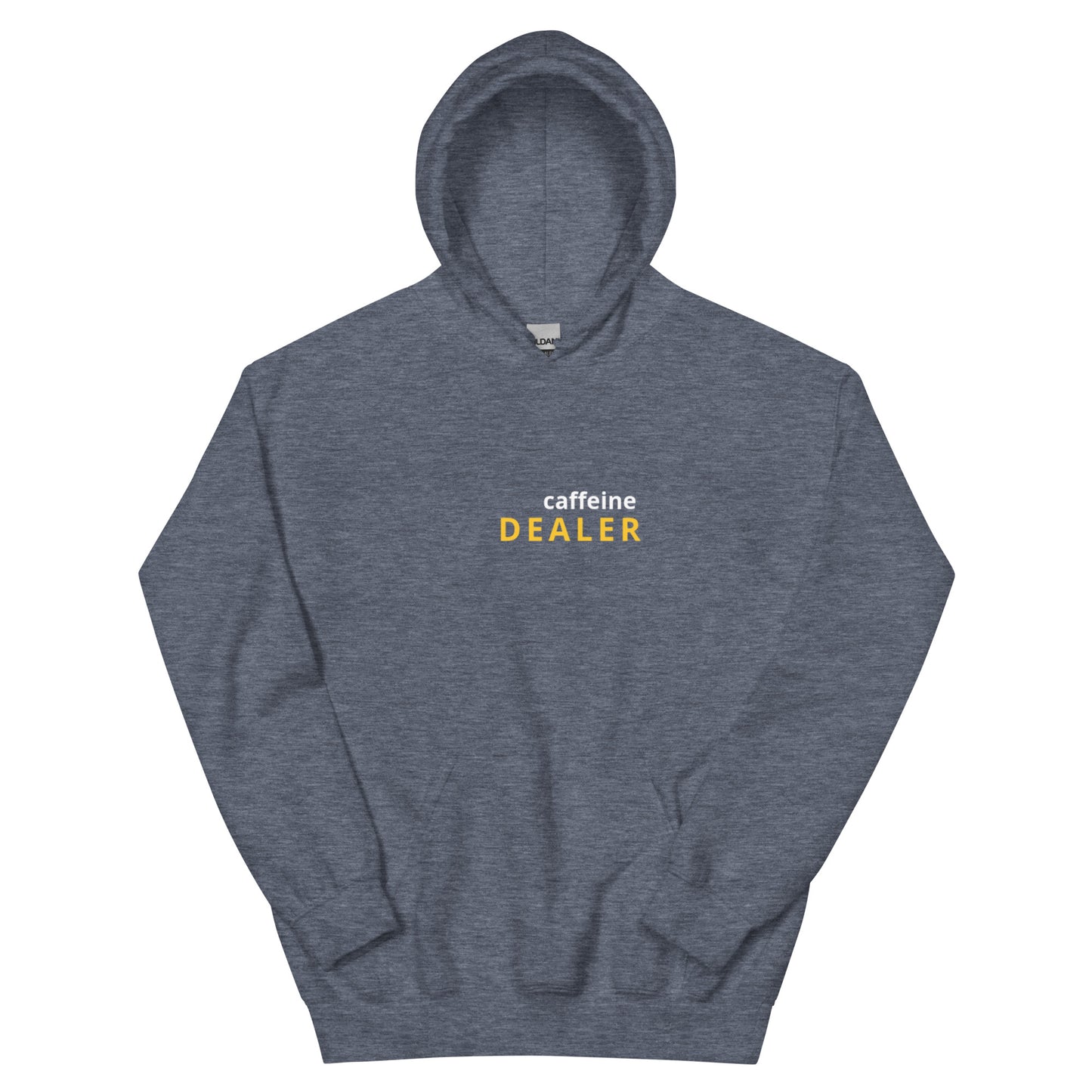 caffeine dealer hoodie, funny coffee lover sweatshirt with minimal streetwear design