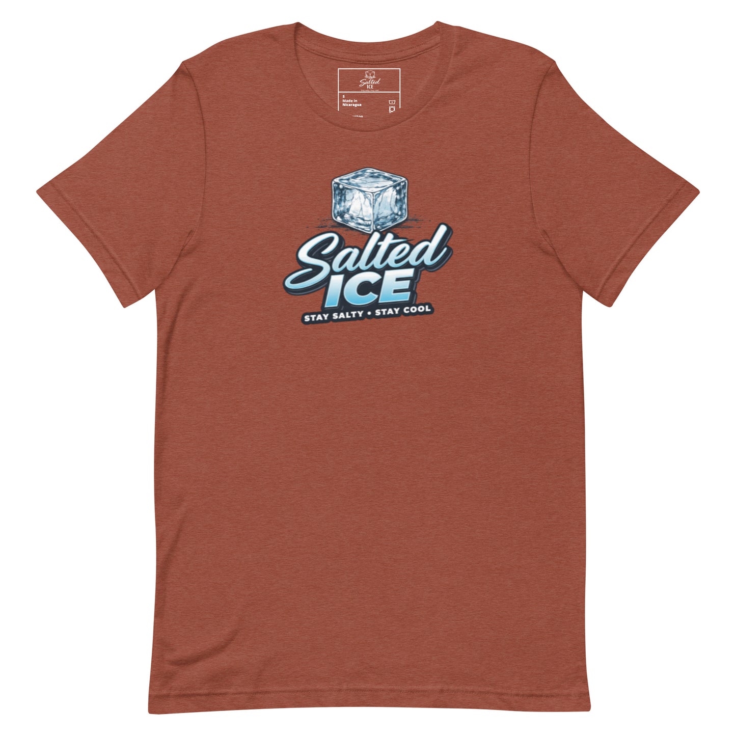 salted ice logo t-shirt, minimal premium streetwear tee with clean design
