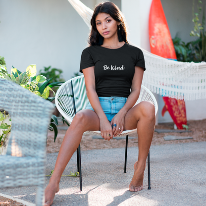 Be Kind t-shirt, positive minimal aesthetic graphic tee with clean streetwear style