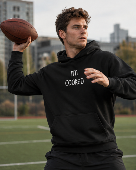 I’m Cooked Hoodie, Funny Burnt Out Hoodie, Relatable Humor Sweatshirt
