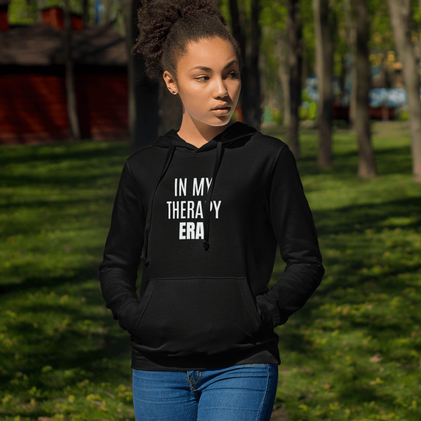 in my therapy era hoodie, mental health sweatshirt with minimal streetwear healing era design