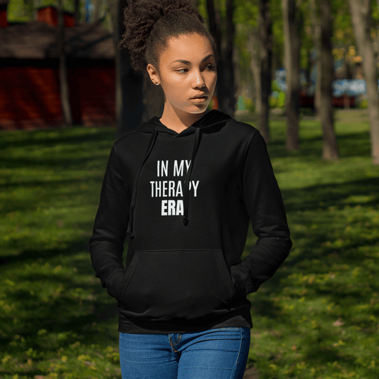 In My Therapy Era hoodie, mental health sweatshirt with minimal streetwear healing era design
