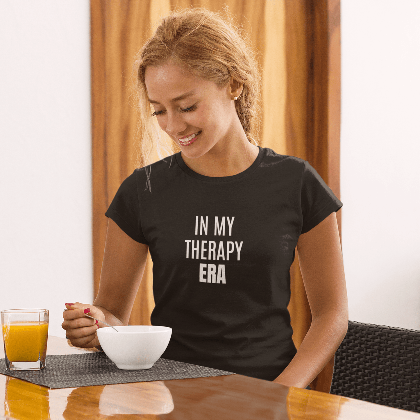 in my therapy era t-shirt, mental health healing era graphic tee with minimal streetwear style
