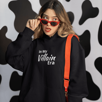 In My Villain Era hoodie, edgy streetwear sweatshirt with bold minimal graphic design