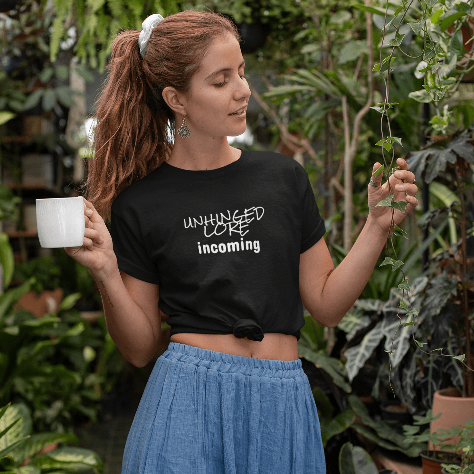 Unhinged Lore Incoming t-shirt, chaos meme graphic tee with viral internet humor design