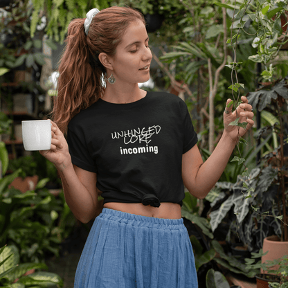 Unhinged Lore Incoming t-shirt, chaos meme graphic tee with viral internet humor design