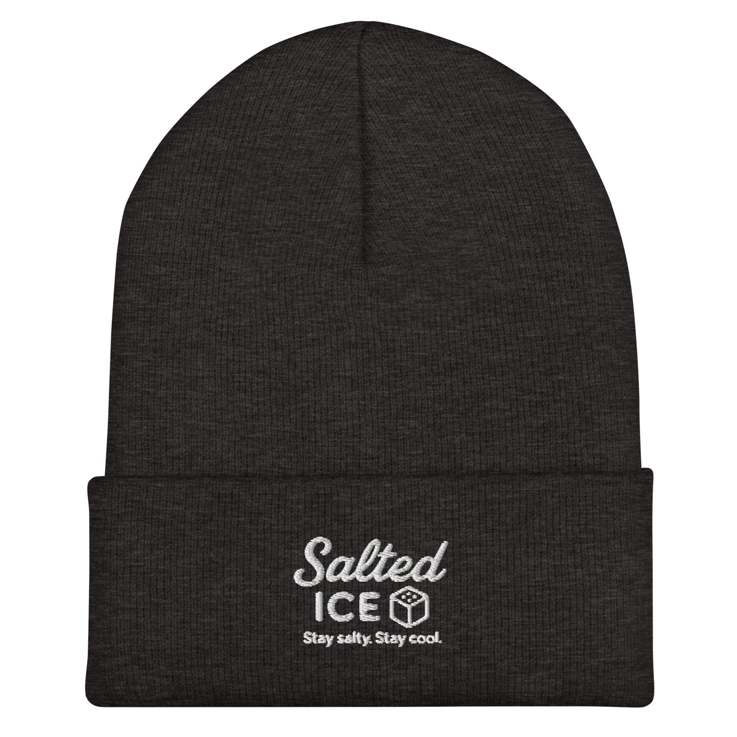 salted ice salted ice beanie | salted ice logo knit beanie | cozy streetwear accessory | gen z casual winter vibes | minimalist stylish headwear
