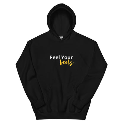Feel Your Feels hoodie, mental health self care sweatshirt with minimal streetwear design