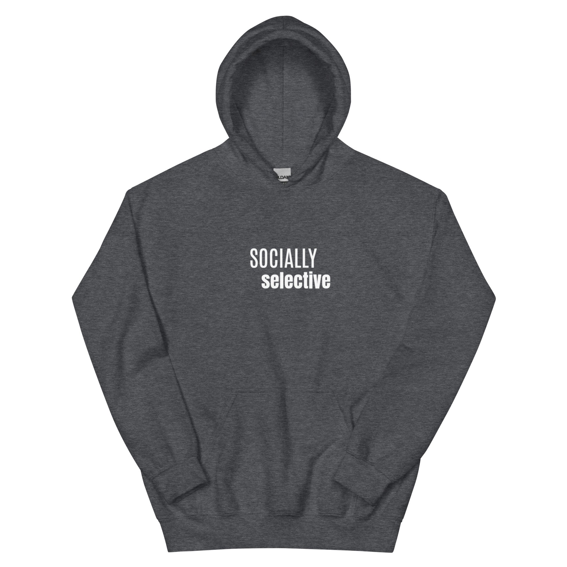 Socially Selective Introvert hoodie, minimal streetwear sweatshirt for introvert lifestyle
