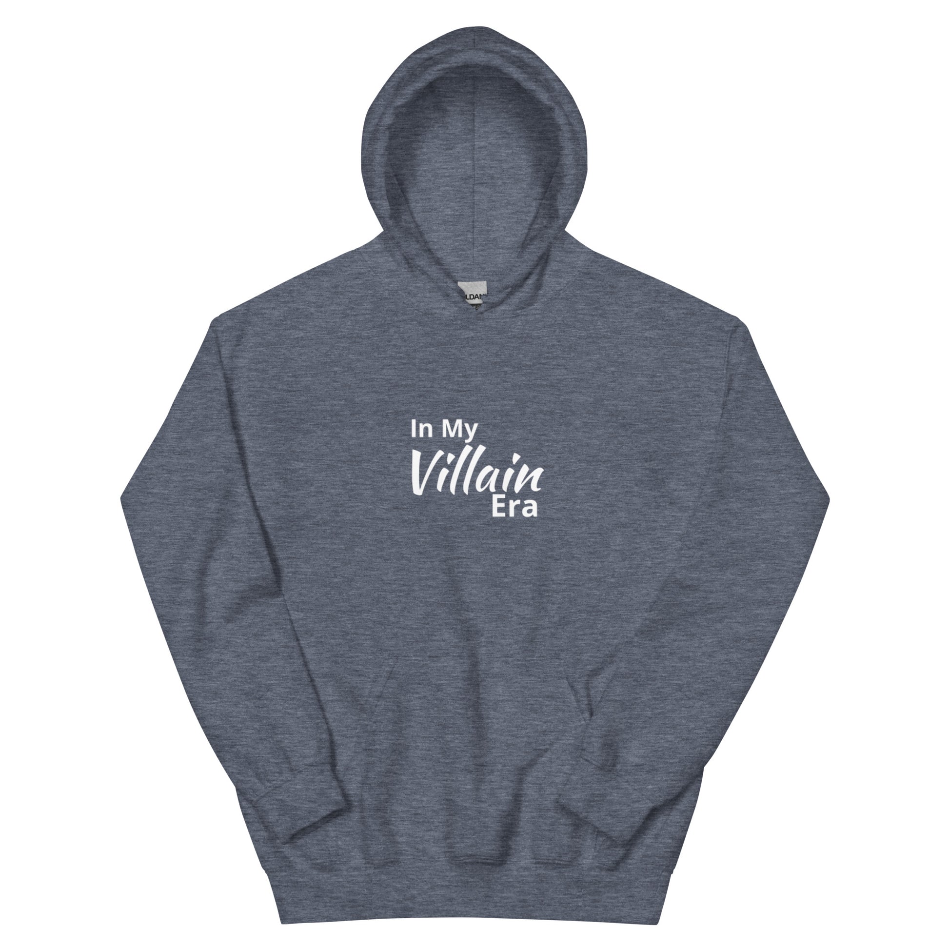 In My Villain Era hoodie, edgy streetwear sweatshirt with bold minimal graphic design