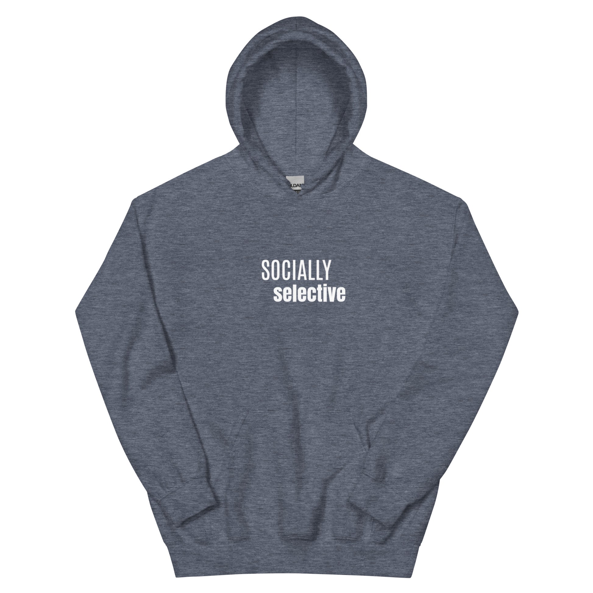 Socially Selective Introvert hoodie, minimal streetwear sweatshirt for introvert lifestyle