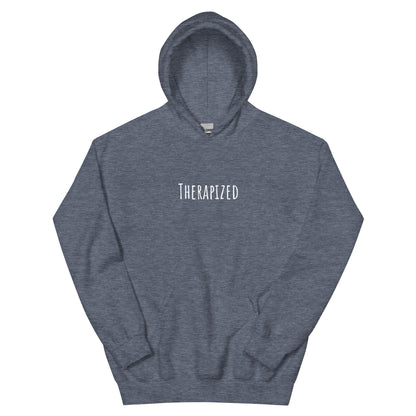 Salted Ice Therapized Hoodie | therapized aesthetic hoodie | mental health vibes meme hoodie | gen z self-care streetwear hoodie | minimalist wellness quote hoodie