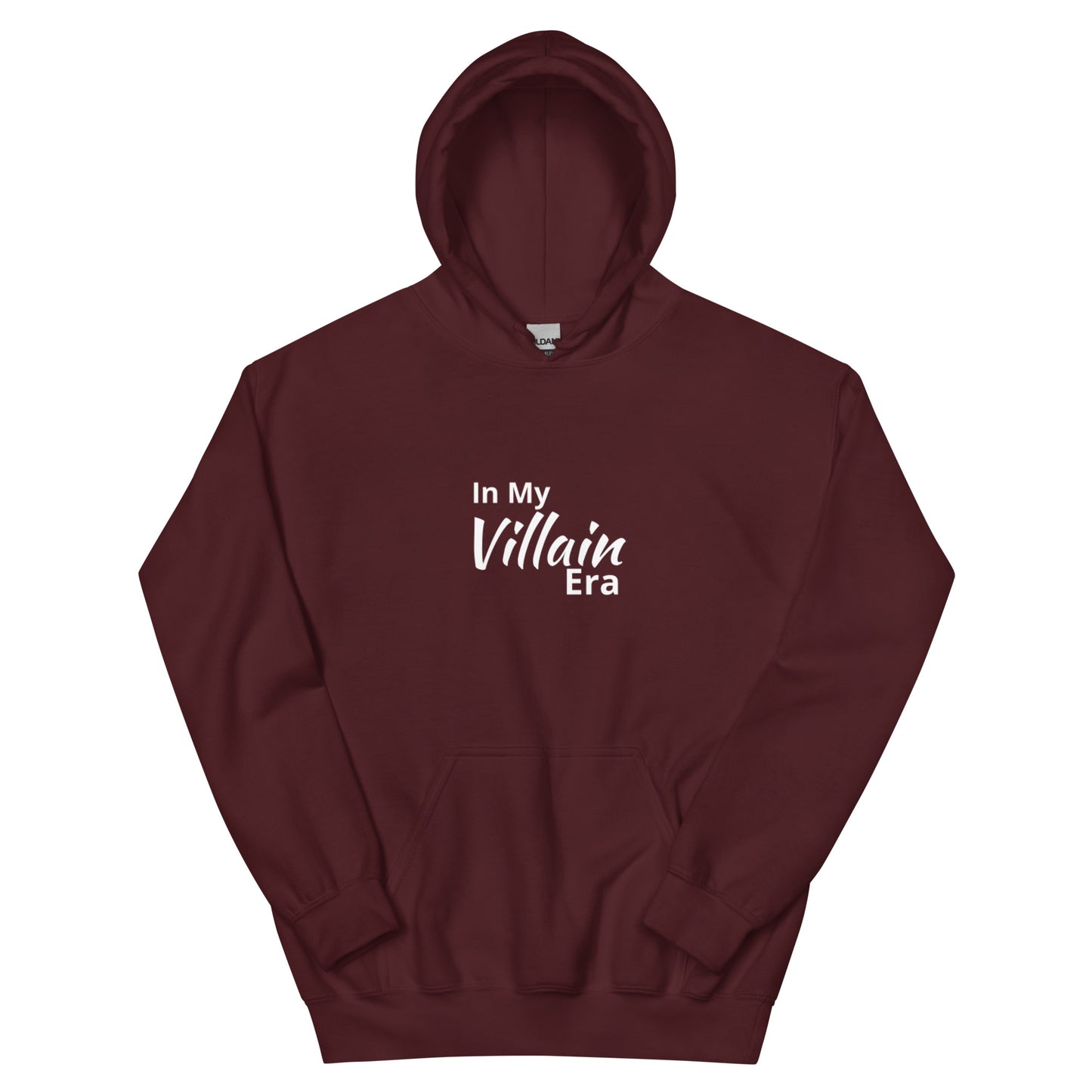 in my villain era hoodie, edgy streetwear sweatshirt with bold minimal graphic design