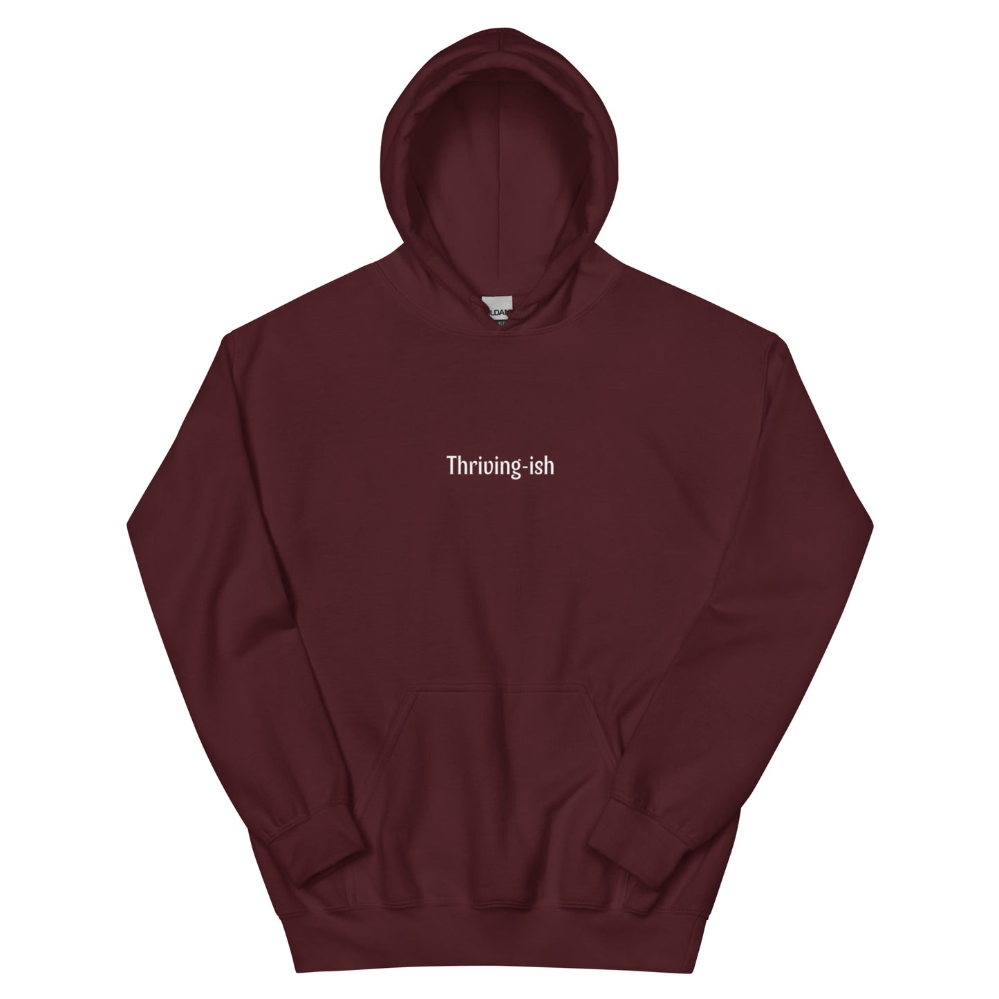 thriving-ish hoodie, funny mental health sweatshirt with minimal streetwear design