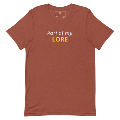 Salted Ice Part of My Lore T-Shirt | part of my lore aesthetic t-shirt | funny lore meme graphic tee | gen z storytelling streetwear t-shirt | minimalist quirky quote tee