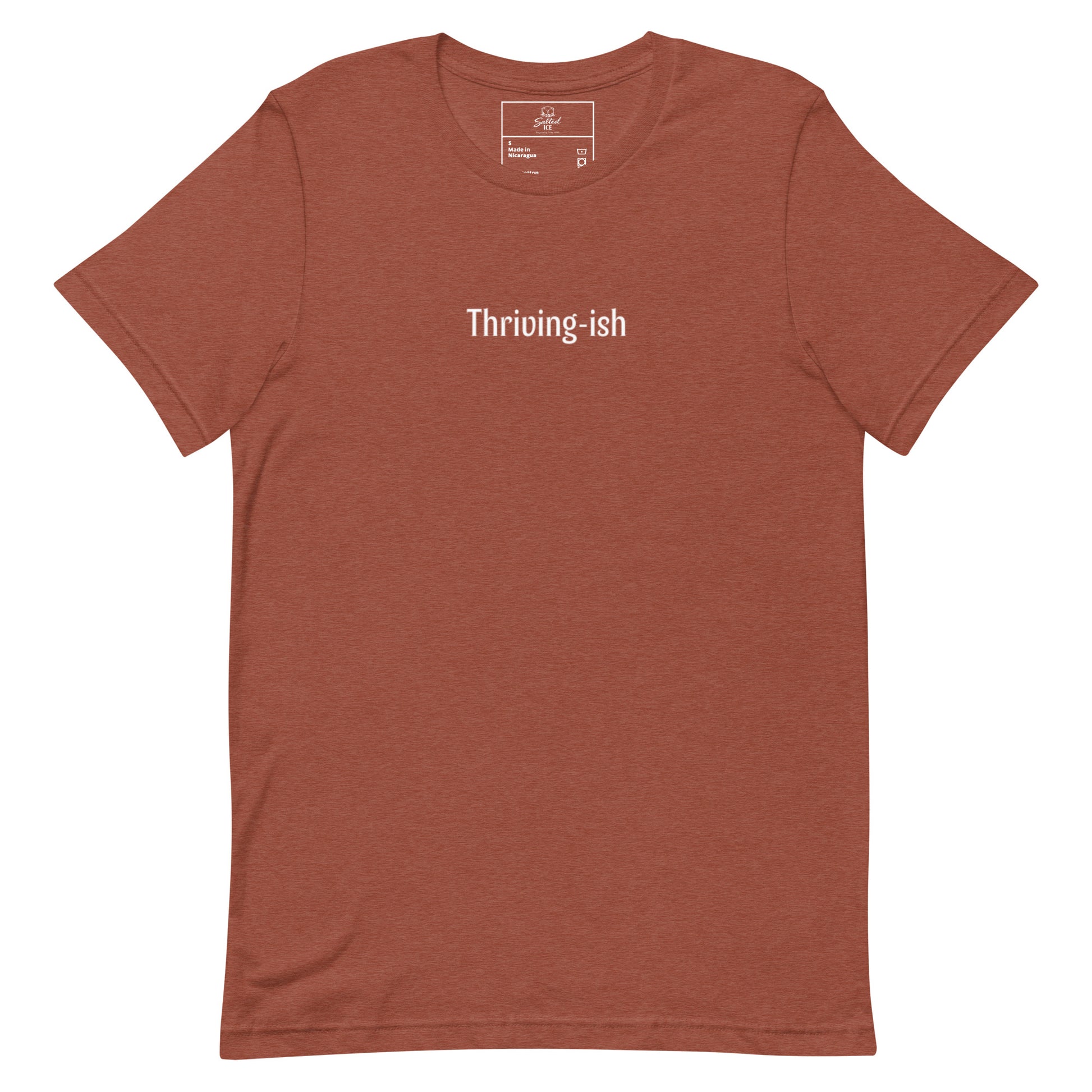 Thriving-ish t-shirt, mental health tee with minimal streetwear graphic design