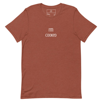 Salted Ice I'm Cooked T-Shirt | I'm cooked aesthetic t-shirt | funny exhausted meme graphic tee | gen z tired vibes streetwear t-shirt | minimalist burnout quote tee