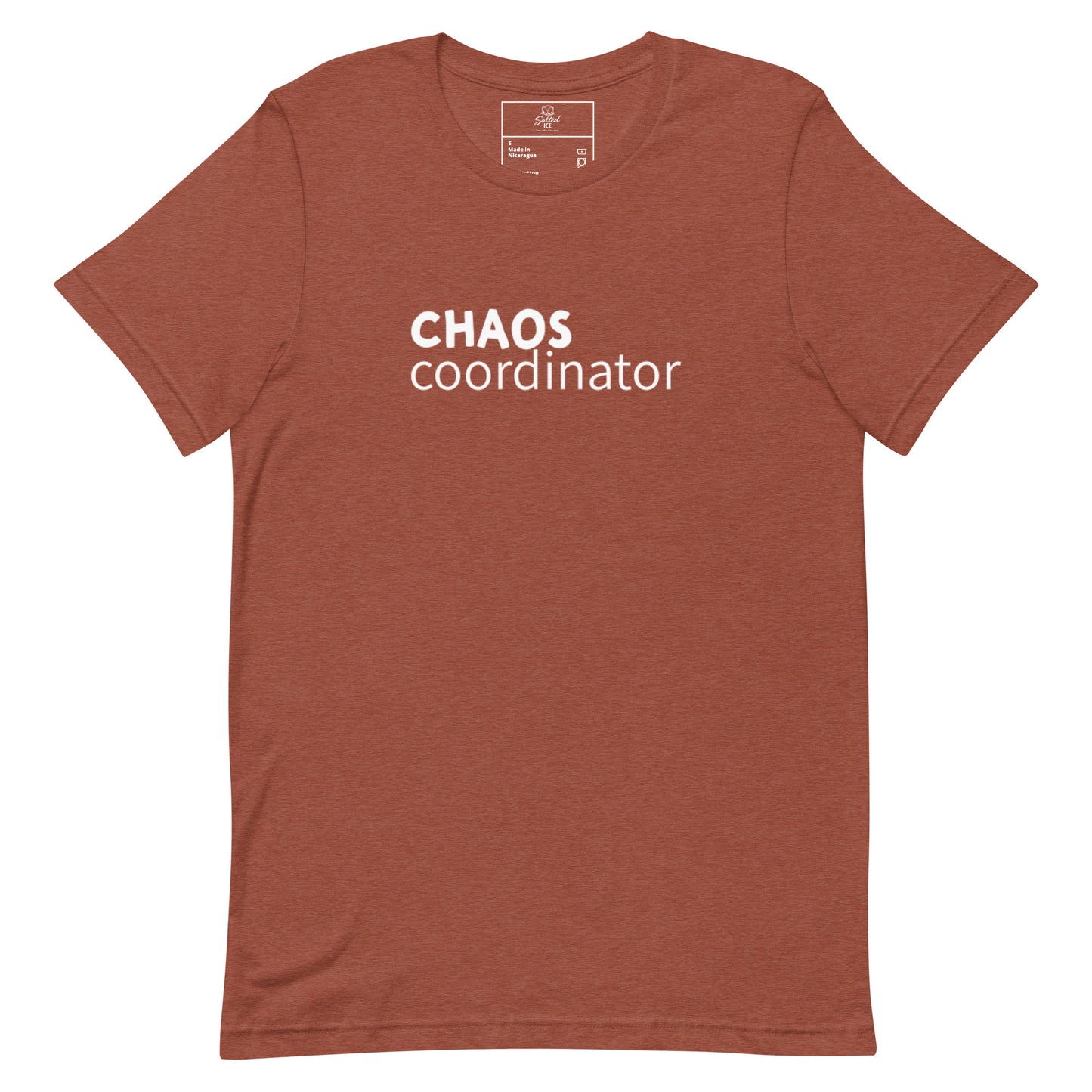 chaos coordinator t-shirt, funny mom life tee with sarcastic humor graphic design