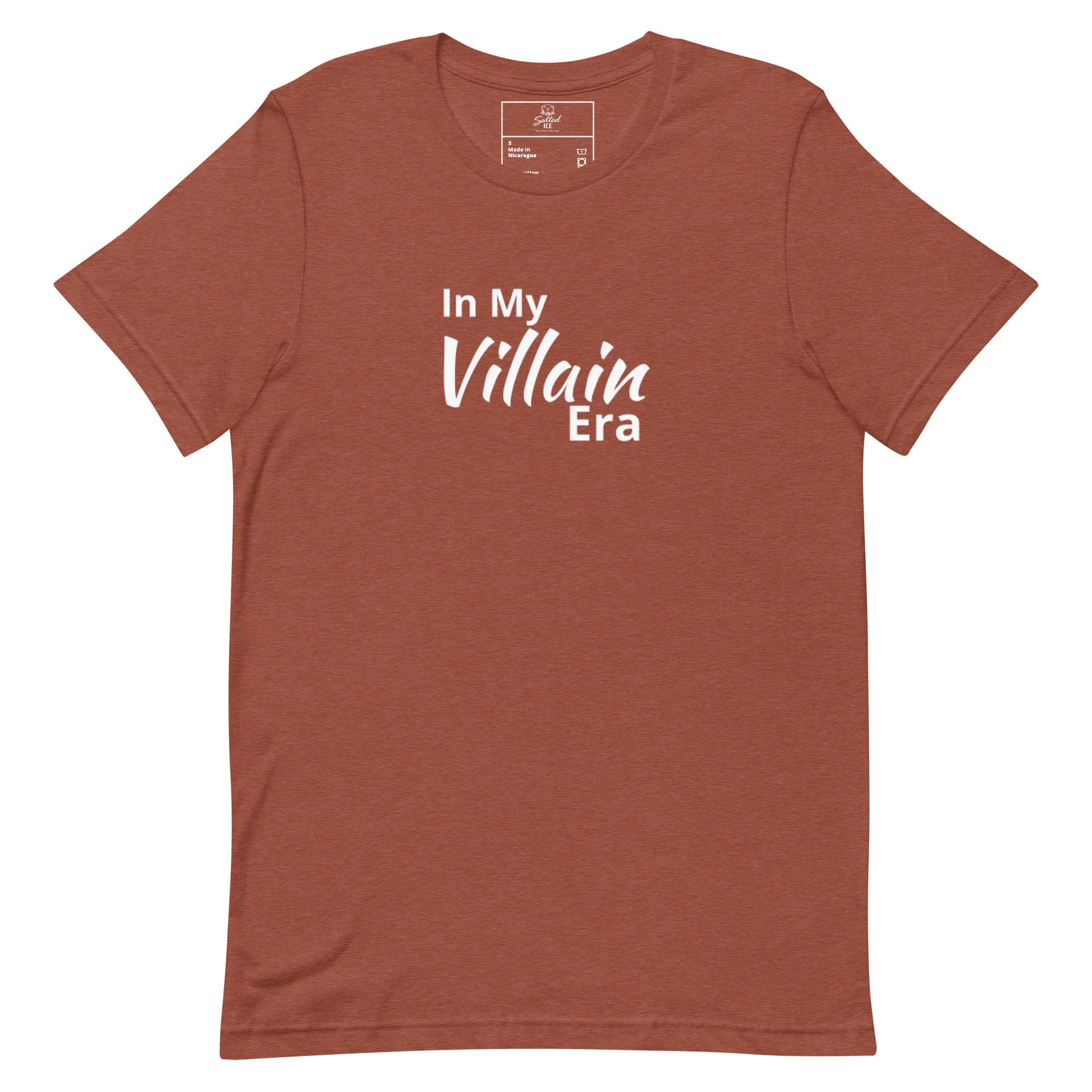 Salted Ice In My Villain Era T-Shirt | in my villain era aesthetic t-shirt | funny edgy meme graphic tee | gen z villain vibes streetwear t-shirt | minimalist bold quote tee