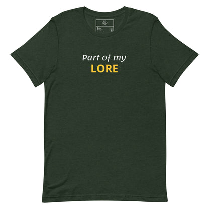 Salted Ice Part of My Lore T-Shirt | part of my lore aesthetic t-shirt | funny lore meme graphic tee | gen z storytelling streetwear t-shirt | minimalist quirky quote tee