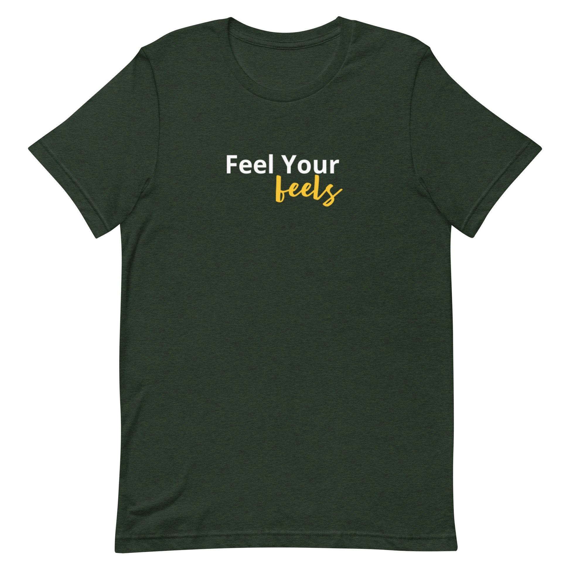 Feel Your Feels t-shirt, self care mental health graphic tee with minimal streetwear design