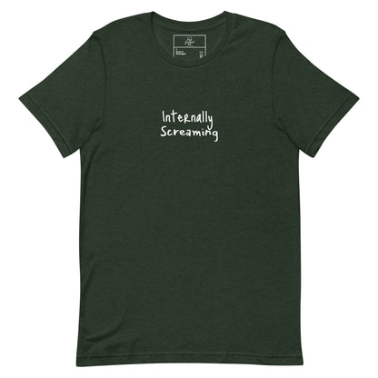Salted Ice Internally Screaming T-Shirt | internally screaming aesthetic t‑shirt | funny stressed meme graphic tee | gen z anxious vibes streetwear t‑shirt | minimalist chaotic energy quote tee