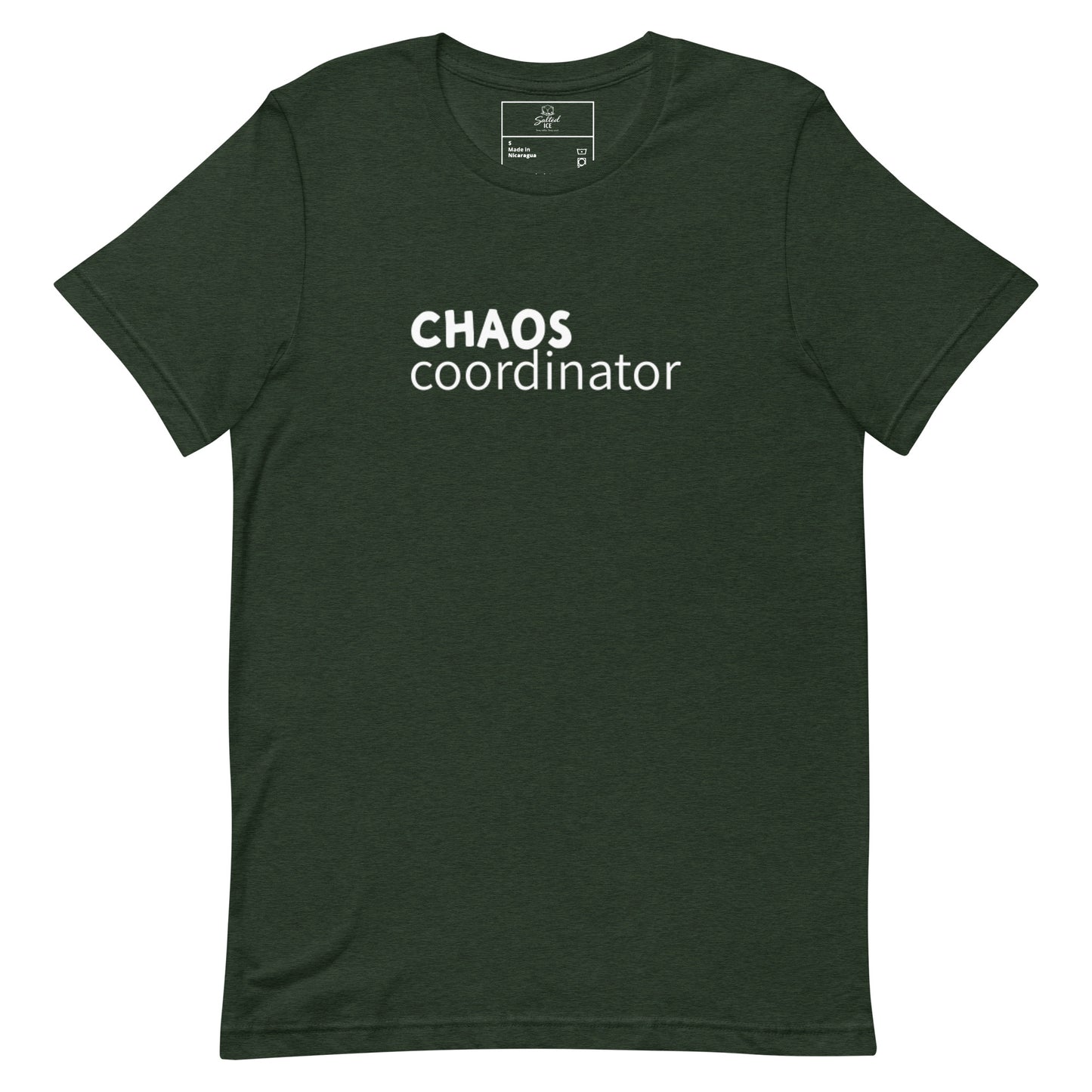 chaos coordinator t-shirt, funny mom life tee with sarcastic humor graphic design