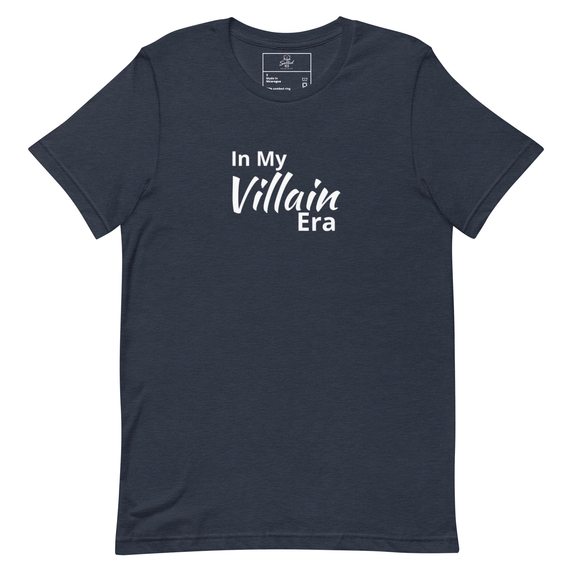 Salted Ice In My Villain Era T-Shirt | in my villain era aesthetic t-shirt | funny edgy meme graphic tee | gen z villain vibes streetwear t-shirt | minimalist bold quote tee