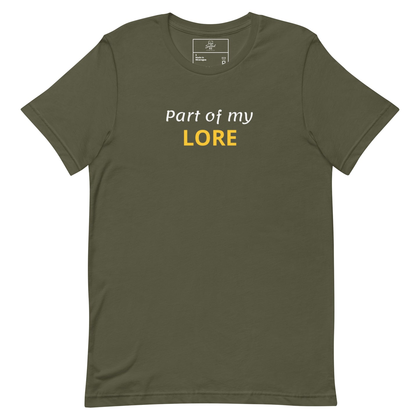 salted ice part of my lore t-shirt | part of my lore aesthetic t-shirt | funny lore meme graphic tee | gen z storytelling streetwear t-shirt | minimalist quirky quote tee