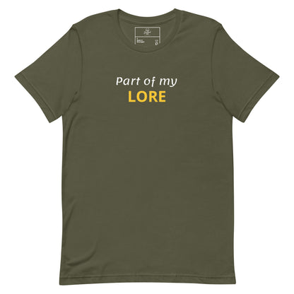 Salted Ice Part of My Lore T-Shirt | part of my lore aesthetic t-shirt | funny lore meme graphic tee | gen z storytelling streetwear t-shirt | minimalist quirky quote tee