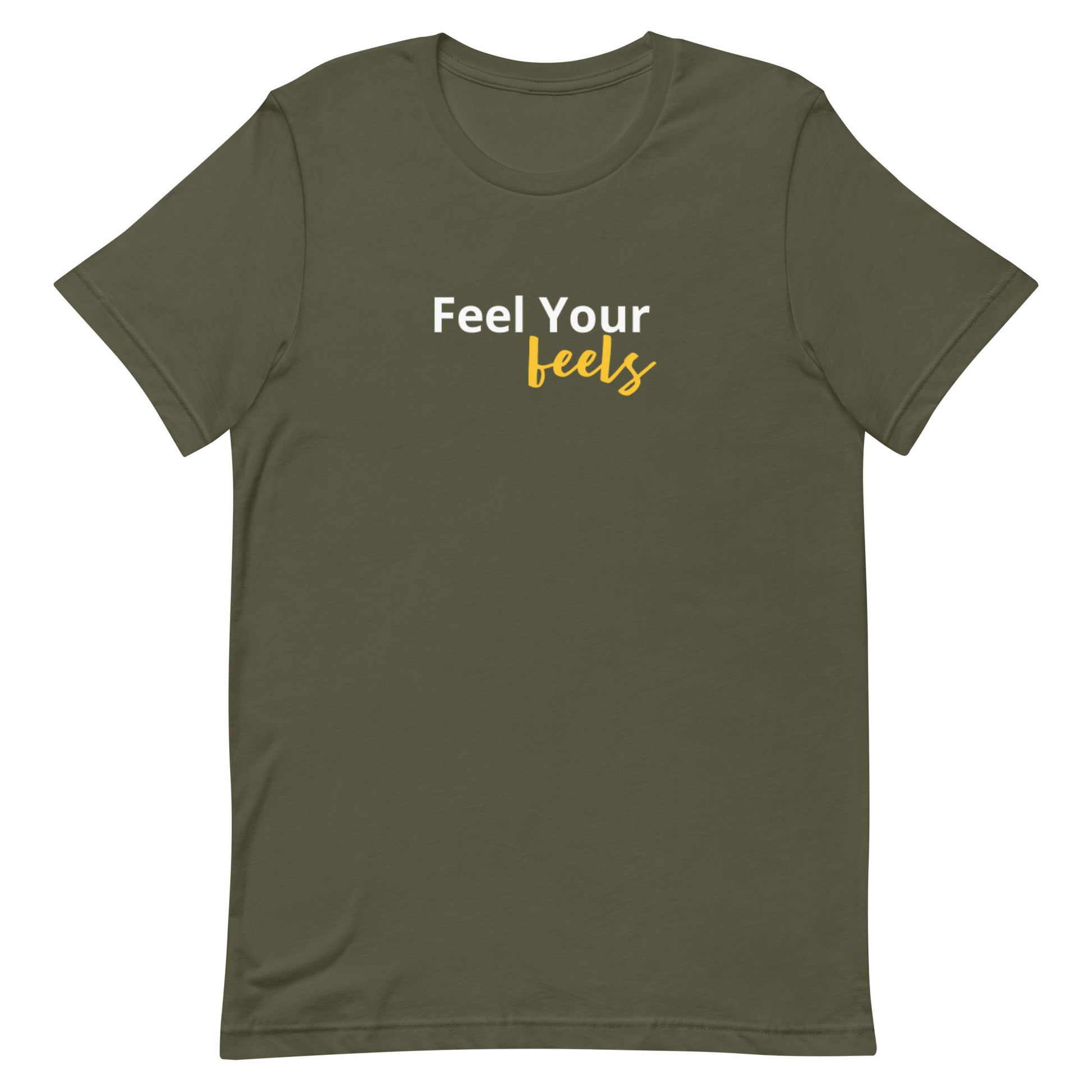 Feel Your Feels t-shirt, self care mental health graphic tee with minimal streetwear design