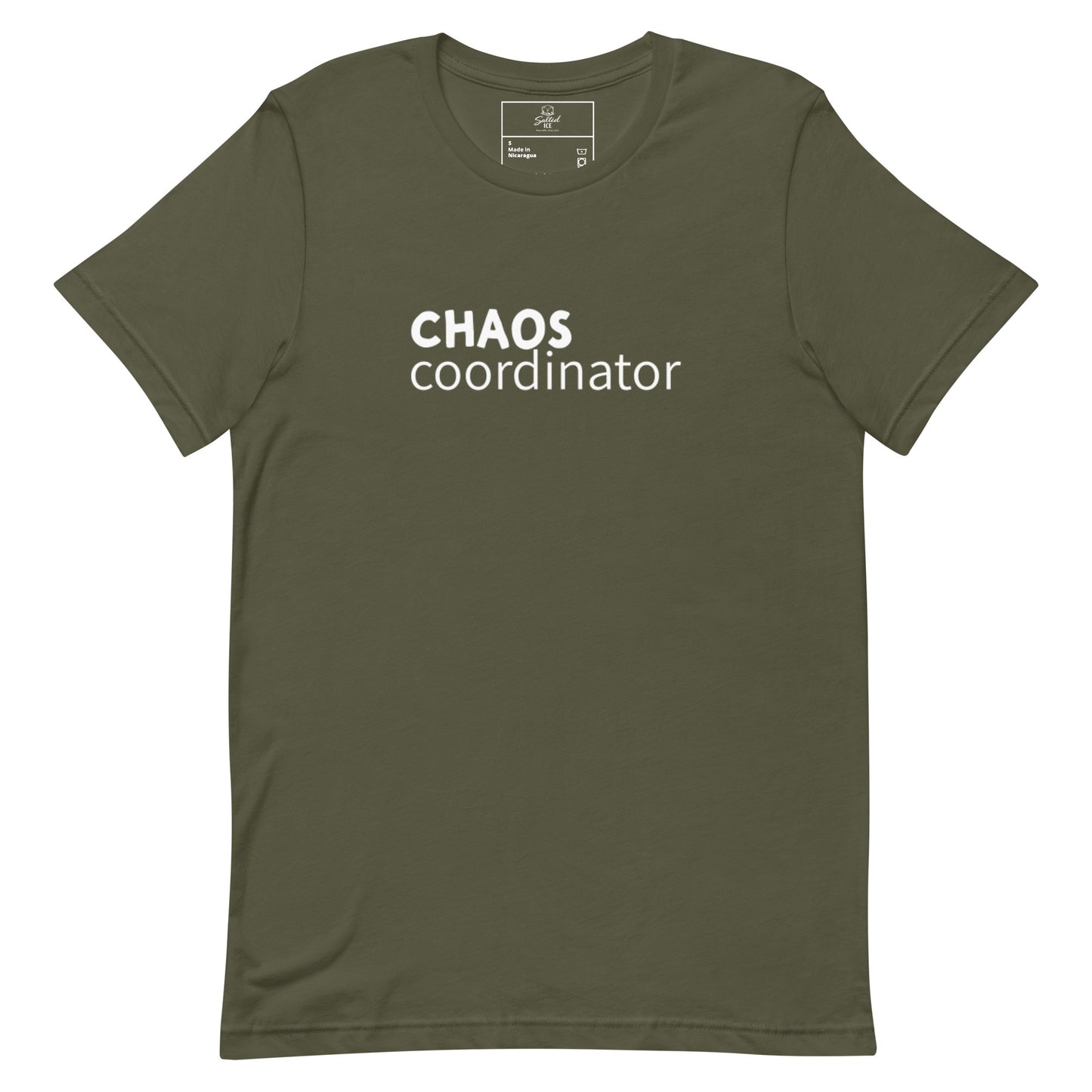 chaos coordinator t-shirt, funny mom life tee with sarcastic humor graphic design