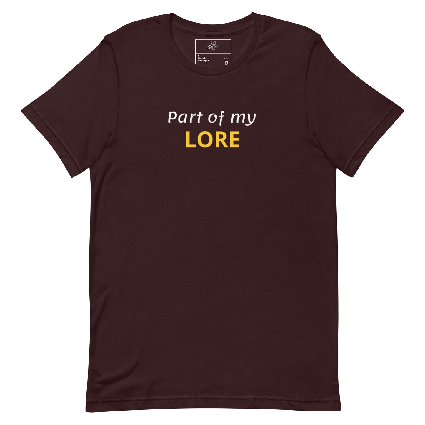 salted ice part of my lore t-shirt | part of my lore aesthetic t-shirt | funny lore meme graphic tee | gen z storytelling streetwear t-shirt | minimalist quirky quote tee