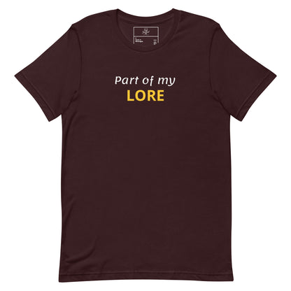 Salted Ice Part of My Lore T-Shirt | part of my lore aesthetic t-shirt | funny lore meme graphic tee | gen z storytelling streetwear t-shirt | minimalist quirky quote tee
