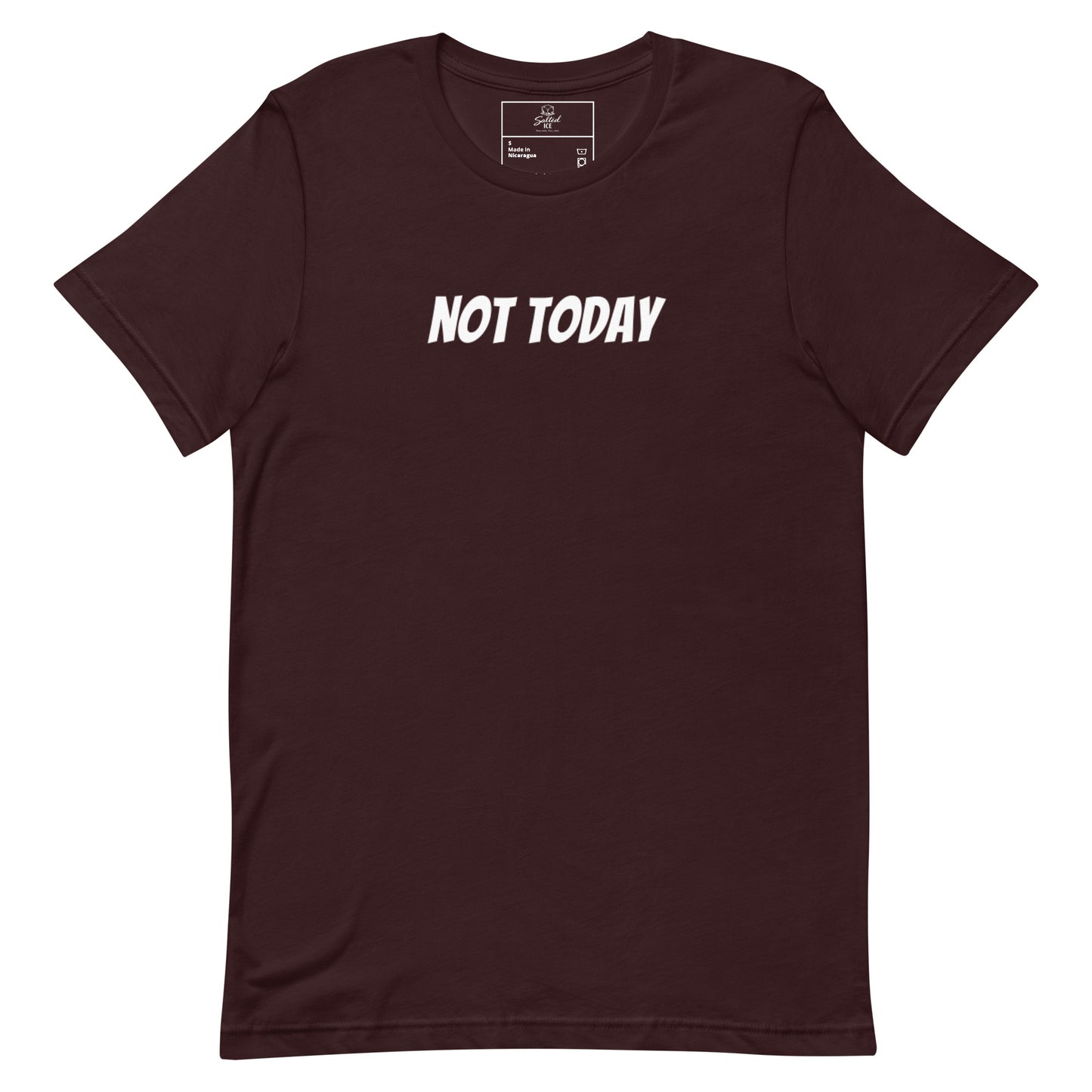 not today t-shirt, funny sarcastic mood graphic tee with minimal streetwear design