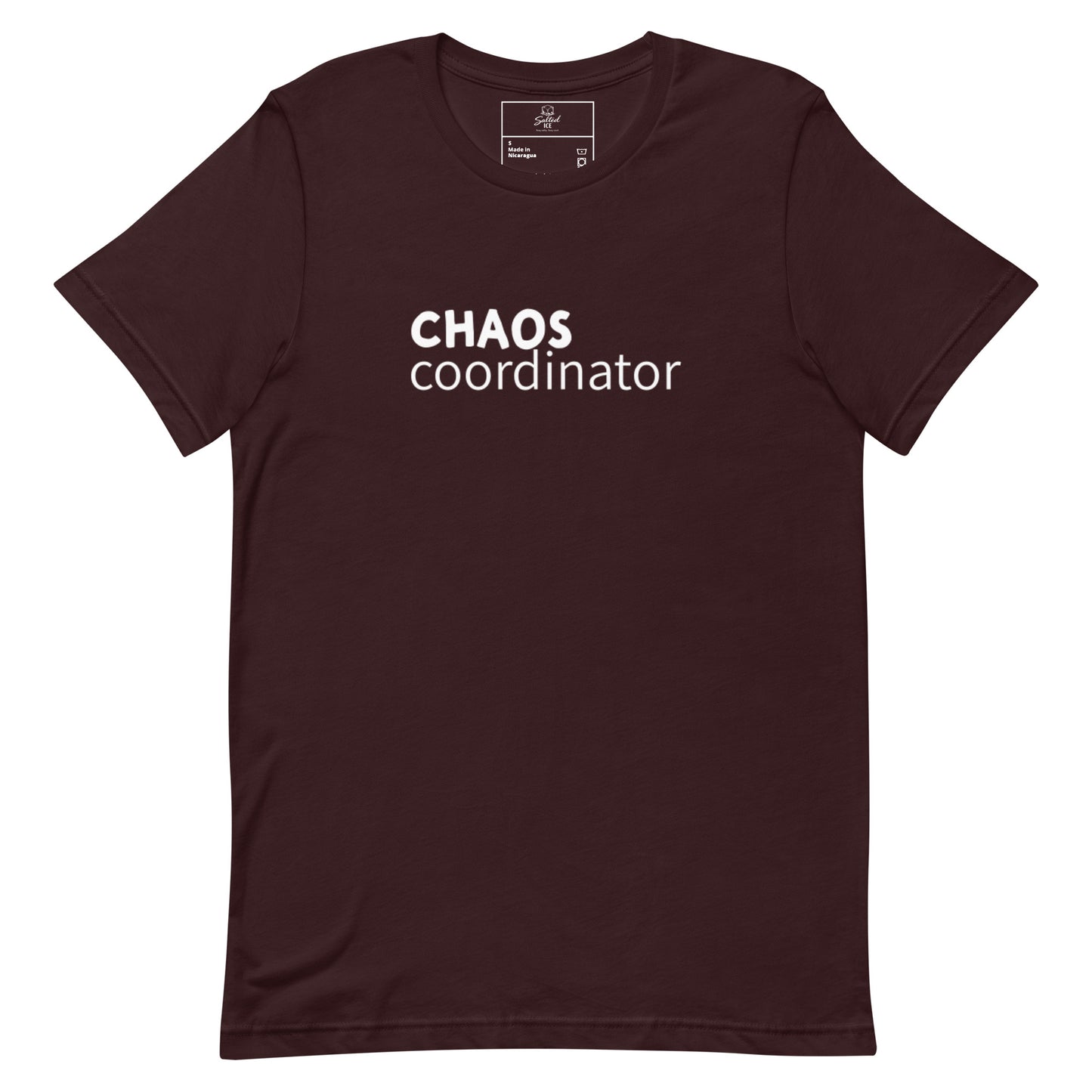 chaos coordinator t-shirt, funny mom life tee with sarcastic humor graphic design